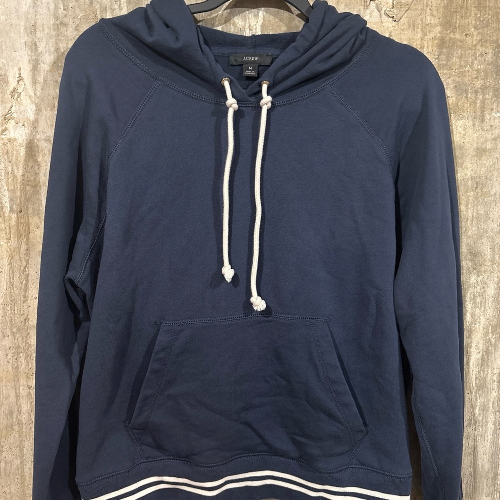 J. Crew Men's Blue Hooded Sweater
